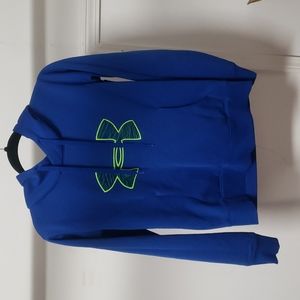 Blue and Neon Under Armour Hoodie